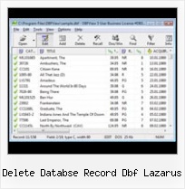 Open Dbf F Les delete databse record dbf lazarus