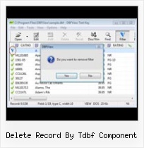 C Export Dbf delete record by tdbf component