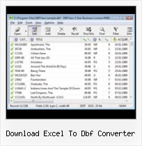 What Can Open Dbf download excel to dbf converter