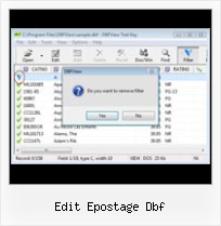 Download Dbf Reader edit epostage dbf