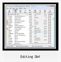 Xlsx Dbf editing dbf