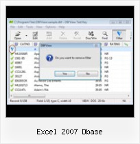 Editing Dbf Files excel 2007 dbase