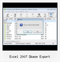 Dbf Filoe excel 2007 dbase export