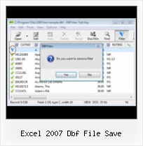 Dbf Editing Viewer excel 2007 dbf file save