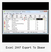 Converting Excel To Dbf excel 2007 export to dbase