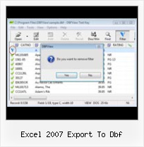 Dbf Converter excel 2007 export to dbf