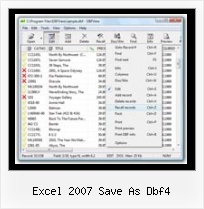 Read Of Dbf File excel 2007 save as dbf4