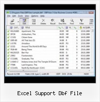Need Program To Read Dbf Format excel support dbf file