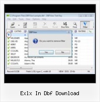 Excel Dbf Table exlx in dbf download