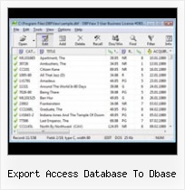 Dbf Formats export access database to dbase