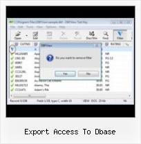 Dbfpy export access to dbase