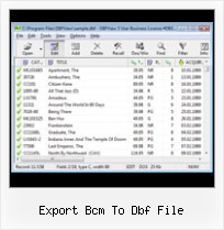 Dbf View Editor export bcm to dbf file