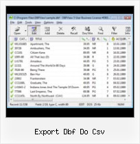 Export Dbf Database export dbf do csv