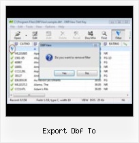 Open File Dbf export dbf to