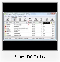 Convert Xls To Dbf Iv Program export dbf to txt