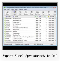 Fox Pro Viewer export excel spreadsheet to dbf