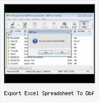 Mac Dbf Reader export excel spreadsheet to dbf