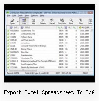 Change Xls To Dbf export excel spreadsheet to dbf
