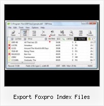 Open Dbd File export foxpro index files