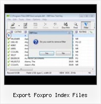Excel в Dbf конвертер export foxpro index files