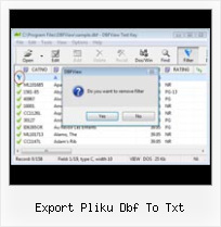 Dbf Converting export pliku dbf to txt