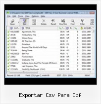 Dbf Database Viewer exportar csv para dbf