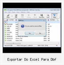 Dbf Pack exportar do excel para dbf