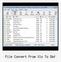 Format Dbf File file convert from xls to dbf