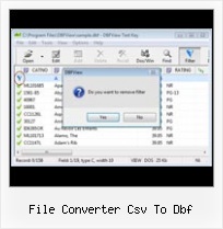Export Dbase To Csv file converter csv to dbf