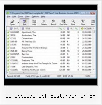 Dbf 2 Txt gekoppelde dbf bestanden in ex