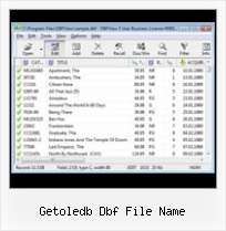 Editor File Dbf getoledb dbf file name