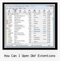 To Dbf how can i open dbf extentions