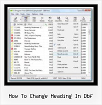 Xls To Dbf File Converter how to change heading in dbf