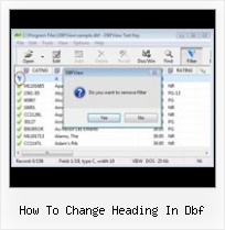 Dbf Viewer Foxpro how to change heading in dbf