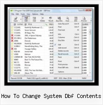 View And Edit Dbf how to change system dbf contents
