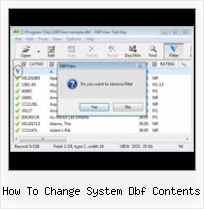 Conver Xls To Dbf File how to change system dbf contents