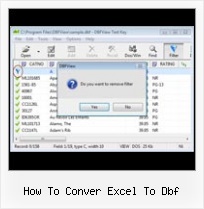 Export Dbf how to conver excel to dbf