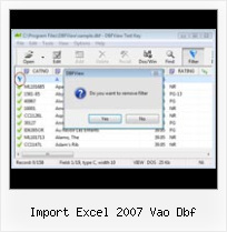 Change Excel File To Dbf import excel 2007 vao dbf