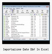 Convertitore Xls In Dbf Freeware importazione date dbf in excel