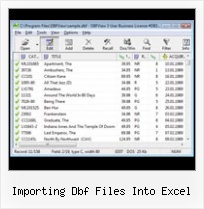 Dbf Extension importing dbf files into excel