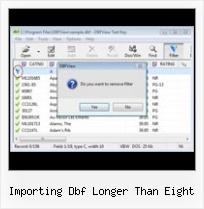 Excel A Dbf importing dbf longer than eight