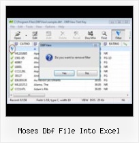 Dbf Viiewer moses dbf file into excel