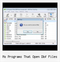 Dbf View Tools ms programs that open dbf files