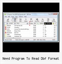 Xls Converter Naar Dbf need program to read dbf format