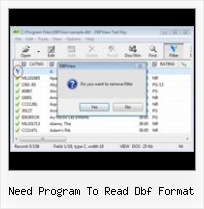 Dbf Format Software need program to read dbf format