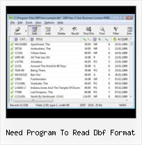 Dbf Software Download need program to read dbf format