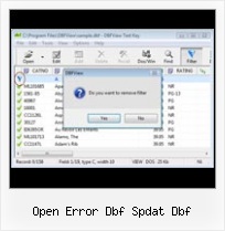 Dbk Para Excel open error dbf spdat dbf