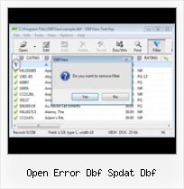 Find Exel Into Dbf open error dbf spdat dbf