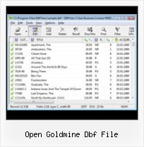 Import Xlsx open goldmine dbf file