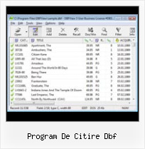 Dbf Editing program de citire dbf
